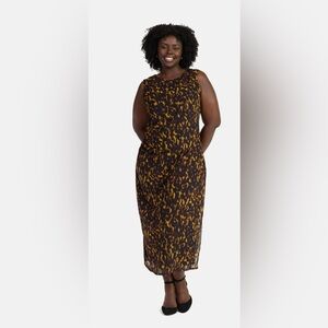 Terra & Sky Animal Print Midi Dress